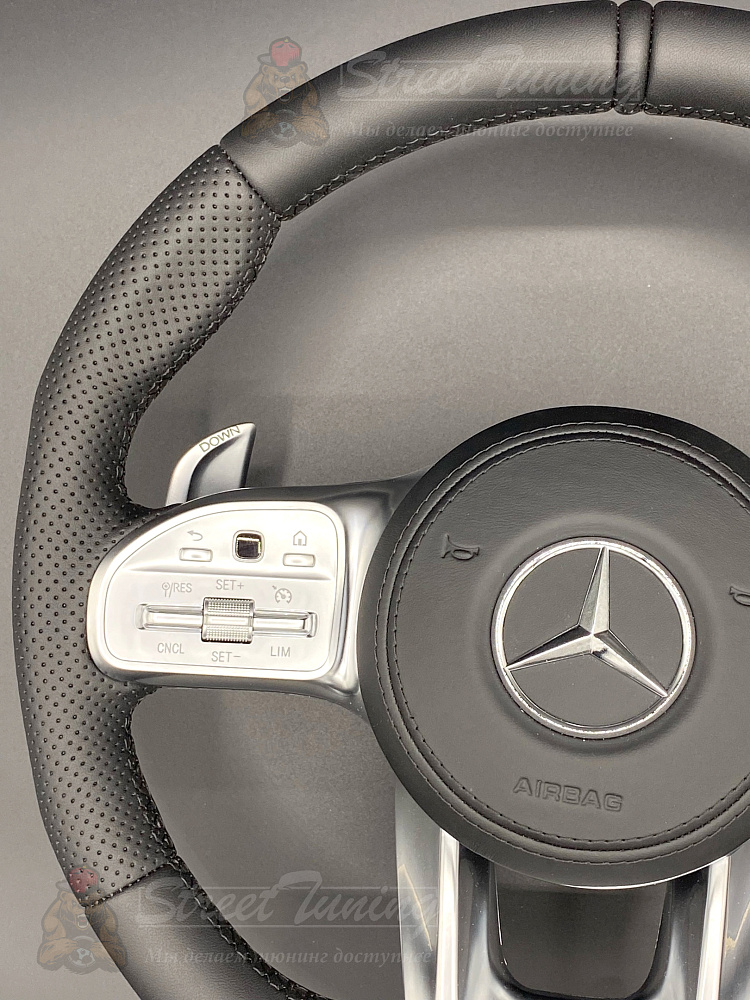 картинка Руль Mercedes AMG GLE/GLS с подушкой, эко-кожа, без подогрева от магазина  StreetTuning